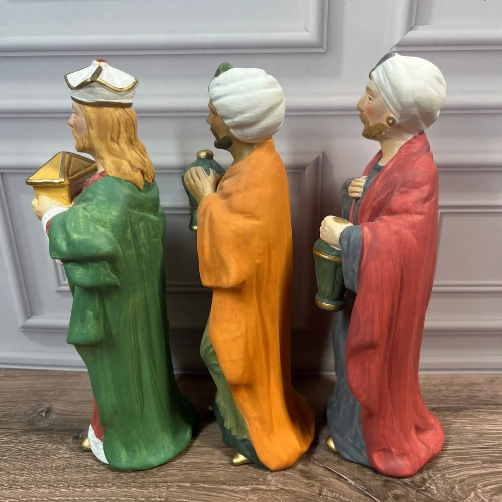 Homco Nativity Wise Men Figurines Multicolor Porcelain 5207 Vintage Set‎ of 3